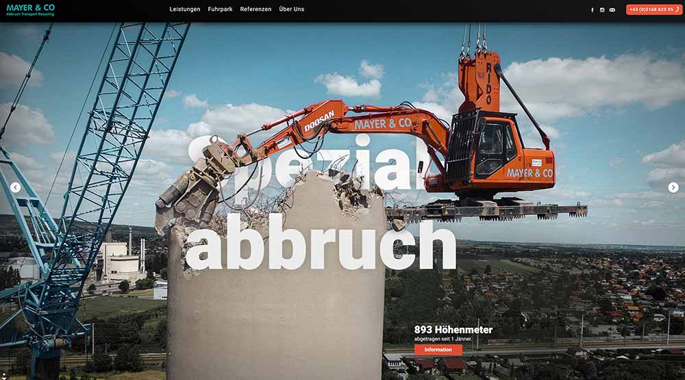 Screenshot mayer-abbruch.at, Foto Kurt Prinz