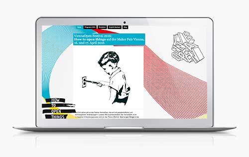 Startscreen der Website des Vienna Open Festivals 2016